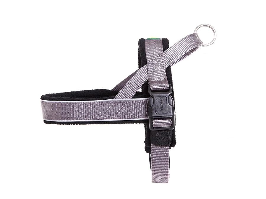 Hunter Norwegergeschirr Racing Gepolstert Grau/schwarz 1 Hunter Norwegergeschirr Racing Gepolstert Grau/schwarz