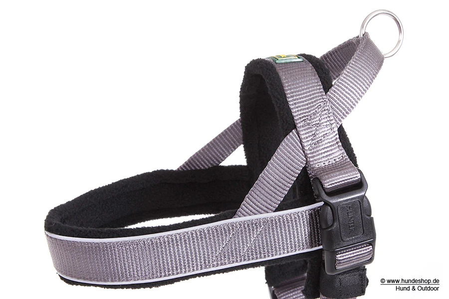 Hunter Norwegergeschirr Racing Gepolstert Grau/schwarz 2 Hunter Norwegergeschirr Racing Gepolstert Grau/schwarz – Bild 2