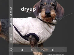 Dryup Cape Hundebademantel Dackel Spezial Sand