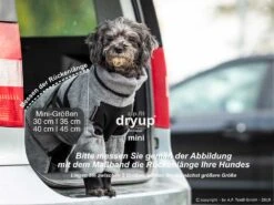Dryup Body Zip.fit Mini Hundebademantel Anthrazit -Hundebedarf 615585 Product