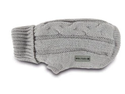 Wolters Zopf Strickpullover Silber