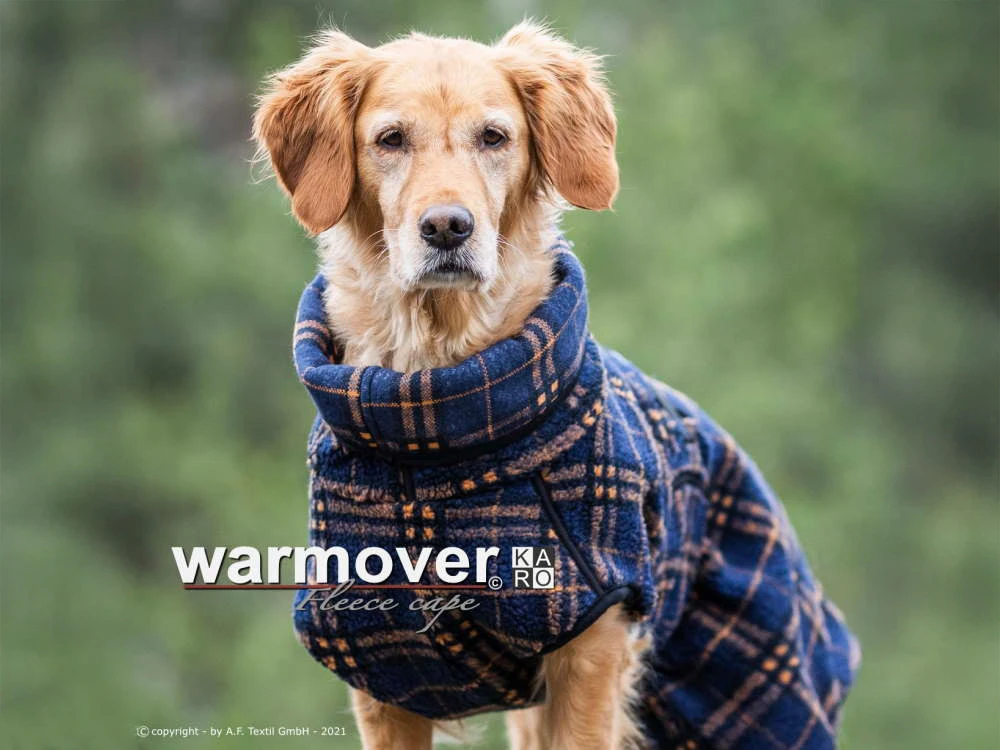 Warmover Karo Fleece Cape Für Hunde 1 Warmover Karo Fleece Cape Für Hunde