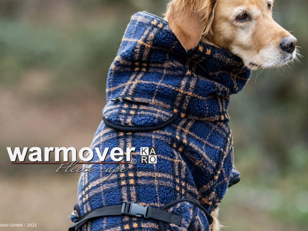 Warmover Karo Fleece Cape Für Hunde 2 Warmover Karo Fleece Cape Für Hunde – Bild 2
