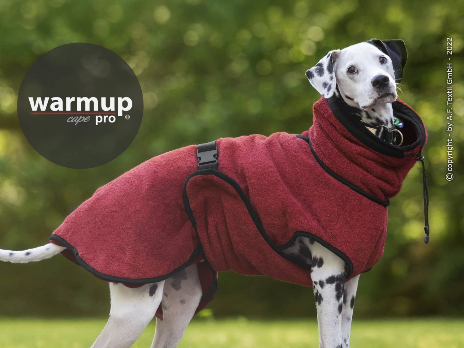 Warmup Cape Pro Hundemantel & Bademantel Bordeaux 1 Warmup Cape Pro Hundemantel & Bademantel Bordeaux